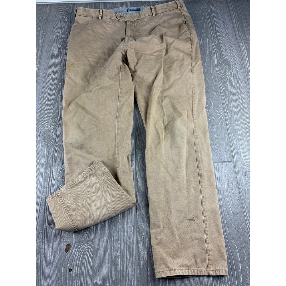 Peter Millar Tan Pima Cotton Twill Khaki Golf Pants Mens 40x31 Flat Front